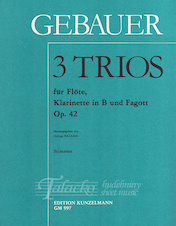 3 Trios für Flöte, Klarinette und Fagott op. 42